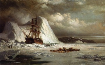 ボート Painting - アイスバウンド・シップ・ボート・シースケープ・ウィリアム・ブラッドフォード